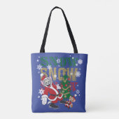 Tote Bag Tom et Jerry Santas By The Tree (Dos)