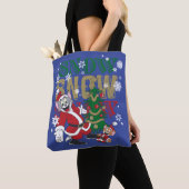 Tote Bag Tom et Jerry Santas By The Tree (De près)