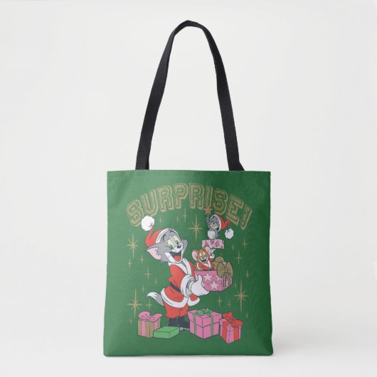 Tote Bag Tom, Jerry et Nibbles Holiday Surprise (Devant)