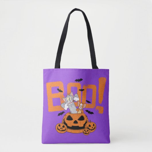 Tote Bag Tom & Jerry | Happy Halloween Boo (Devant)