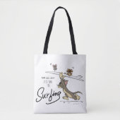 Tote Bag Tom & Jerry "Il est temps de surfer" (Devant)