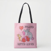 Tote Bag Tom & Jerry Inflate Valentine Heart Ballons (Devant)