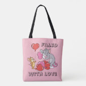 Tote Bag Tom & Jerry Inflate Valentine Heart Ballons (Dos)