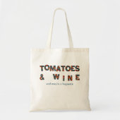 Tote Bag Tomates & Vins Été Shopping (Devant)