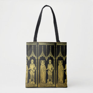 Tote Bag Tombeau médiéval en laiton Rubbing Chevalier, Dame
