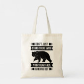 Tote Bag Ton visage d'ours s'accroche (Dos)