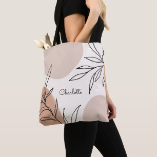 Tote Bag Tonalité de la Terre botanique éclaboussant avec l