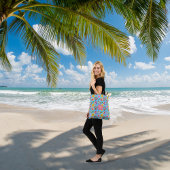 Tote Bag Tongs de feuillage de tropical Hibuscus Monogramme