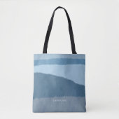 Tote Bag Tons Abstraits côtiers de Fourre-tout Bleue (Devant)