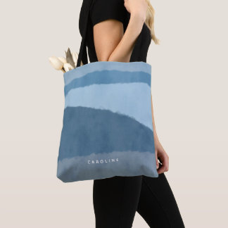 Tote Bag Tons Abstraits côtiers de Fourre-tout Bleue