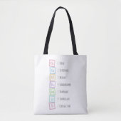 Tote Bag Tons de l'échelle Solfeggio Blocs musicaux pour bé (Devant)
