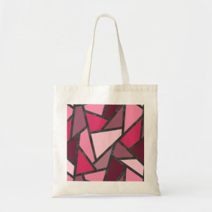 Tote Bag Tons de motif en vitrail rose