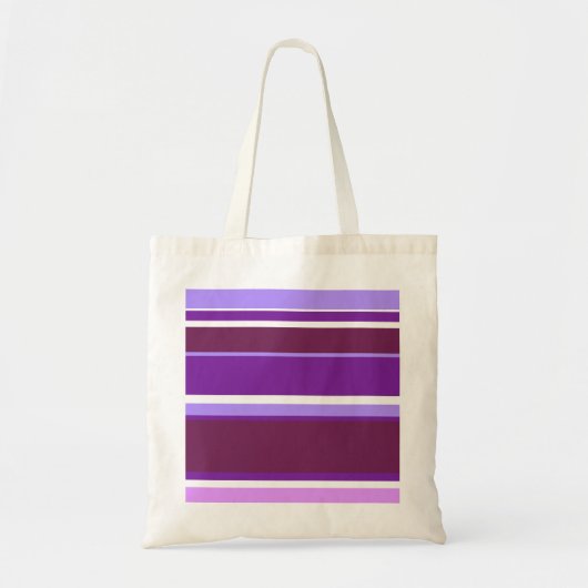 Tote Bag Tons de rayures violettes (Devant)