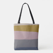 Tote Bag Tons de terre personnalisés Bloc de couleur minima (Dos)