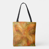 Tote Bag Tons orange terreux Paisley (Dos)