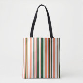 Tote Bag Tons Terre neutres modernes tendance rayures (Devant)