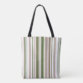 Tote Bag Tons Terre neutres modernes tendance rayures (Dos)
