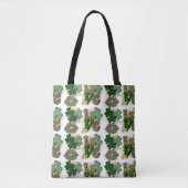 TOTE BAG TONS VERT MODÈLE SHAMROCK IRLANDAIS (Devant)