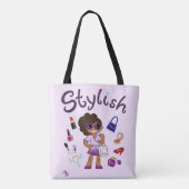 Tote Bag TOONVIDUALS Modèle élégant fille 1 Fourre-tout (Dos)