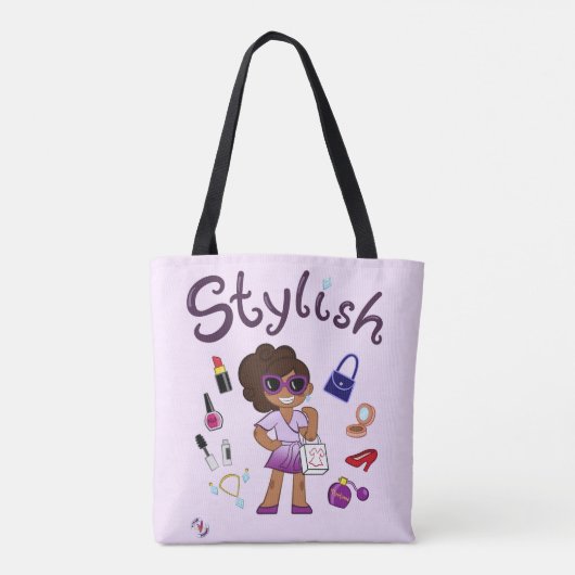 Tote Bag TOONVIDUALS Modèle élégant fille 1 Fourre-tout (Dos)