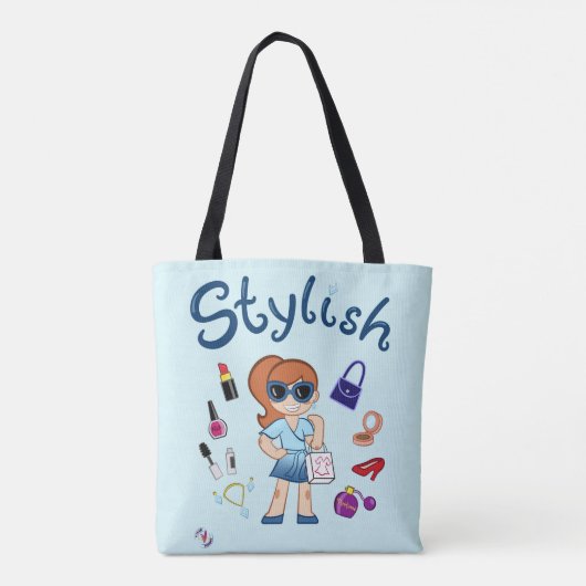 Tote Bag TOONVIDUALS Modèle élégant fille 3 Fourre-tout (Dos)