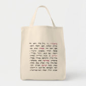 Tote Bag Torah Parshiot Parshas Weekly Readings (Devant)