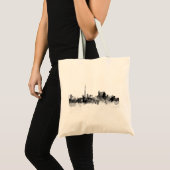 Tote Bag Toronto Canada Skyline Black White (Devant (produit))