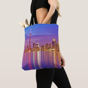 Tote Bag Toronto Skyline au crépuscule
