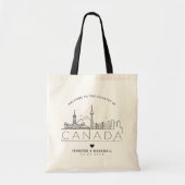 Tote Bag Toronto | Stylized Skyline Tote Ba (Devant)