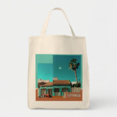 Tote Bag Torrevieja en Orange et Turquoise (Devant)