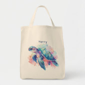 Tote Bag Tortoise et baleine Personnalisé (Devant)