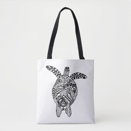 Tote Bag Tortue 2 de style (Devant)