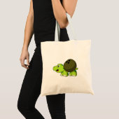 Tote Bag Tortue au bowling avec boule de bowling (Devant (produit))