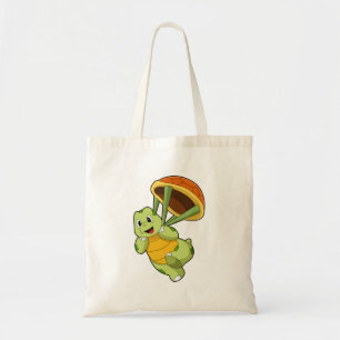 Tote Bag Tortue avec Shell en tant que Skydiver