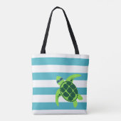 Tote Bag Tortue cool avec lunettes (Dos)