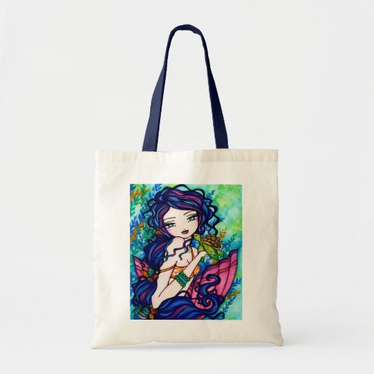 Tote Bag Tortue de fée d'imaginaire de sirène de Sherriella (Devant)