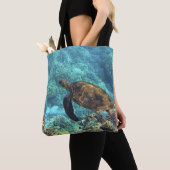 Tote Bag tortue de mer (De près)