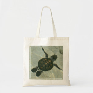 Tote Bag Tortue de mer de bébé nageant à la mer