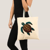 Tote Bag tortue de mer de style maya de Cancun (Devant (produit))