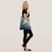 Tote Bag Tortue de mer vitrail (Sur le modèle)