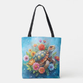 Tote Bag Tortue florale (Dos)