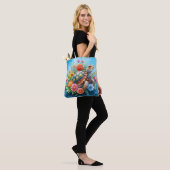 Tote Bag Tortue florale (Sur le modèle)