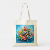 Tote Bag Tortue florale (Dos)