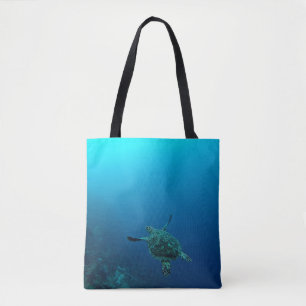 TOTE BAG TORTUE MARINE DANS L'EAU