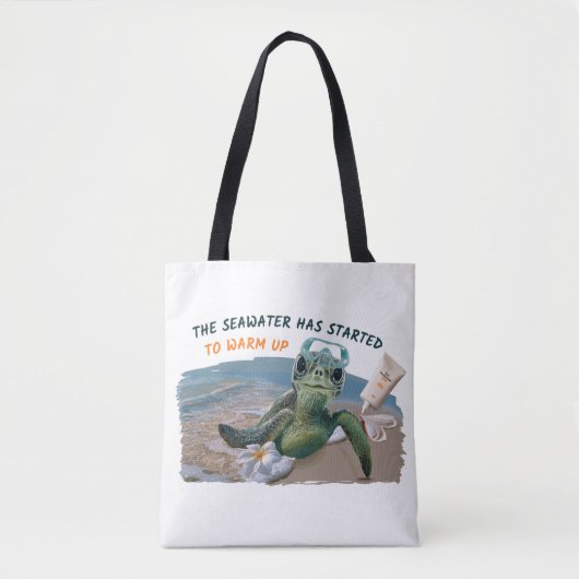 Tote Bag Tortue marine d'été (Devant)