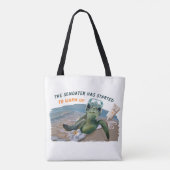 Tote Bag Tortue marine d'été (Dos)