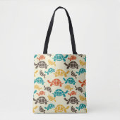 Tote Bag Tortue multicolore (Devant)