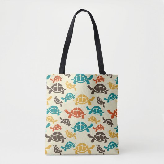 Tote Bag Tortue multicolore (Devant)