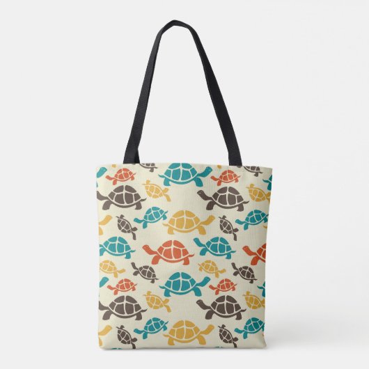Tote Bag Tortue multicolore (Dos)