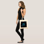 Tote Bag Tortue nageuse, bleu (Devant (modèle))
